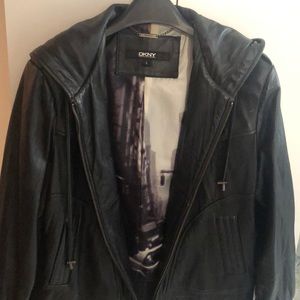 DKNY women’s leather jacket size large
